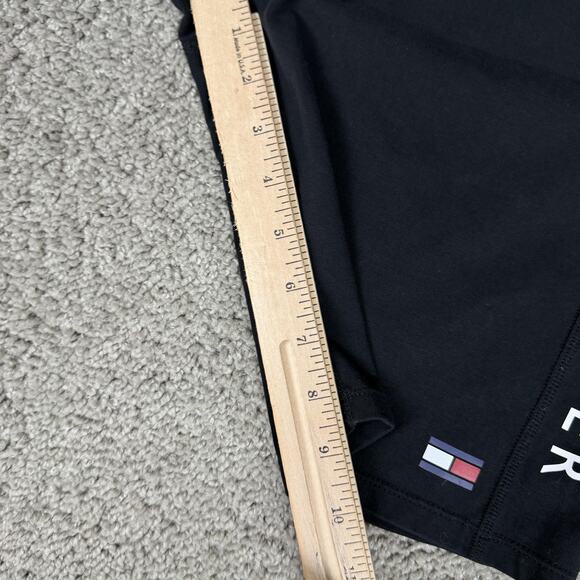 Tommy Hilfiger Shorts Womens XL Black Sport Bike Logo High Rise Cotton - Picture 4 of 9